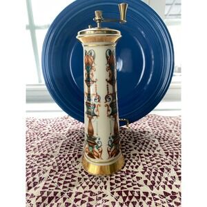 Lenox Porcelain Spice Grinder Mill Gold Accents Ornate Design Vintage